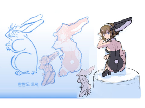 半島ウサギ