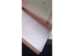 エスプリVエンボス_アラレ＋蛍光ピンク印刷＋ピンクホロ箔